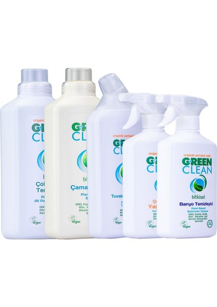 Green Clean 5' Li Bitkisel Ev Temizlik Seti