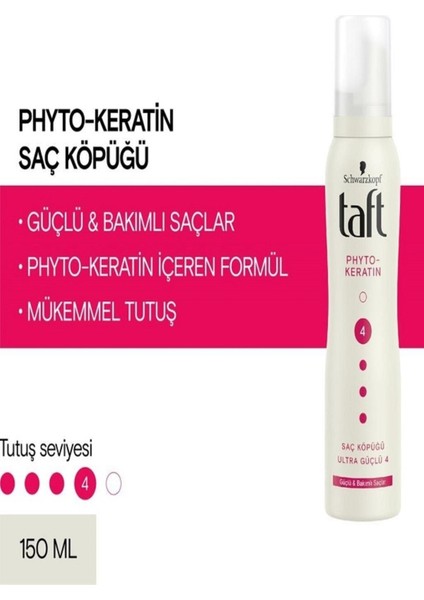 Saç Köpüğü Phyto Keratin No 4 Ul Güçlü 150 ml x 2 Adet