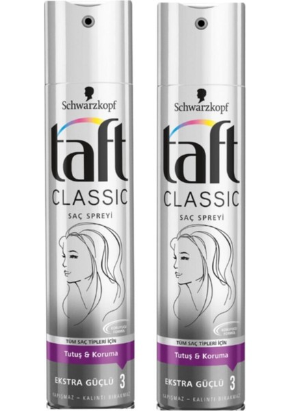 Classic Extra Güçlü Sprey N3 250 ml x 2 Adet