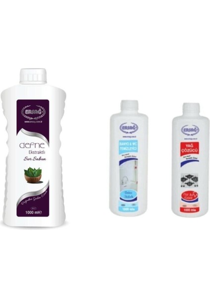 Defne Ekstralı Sıvı El Sabunu+ Yağ Çöz + Bahar Kokulu Banyo Wc