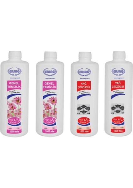 Genel Temizlik * 2 Adet + Yağ Çöz * 2 Adet * 1000 Ml.