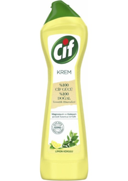 Krem Temizleyici Limon Kokulu 500 ml 12 Adet