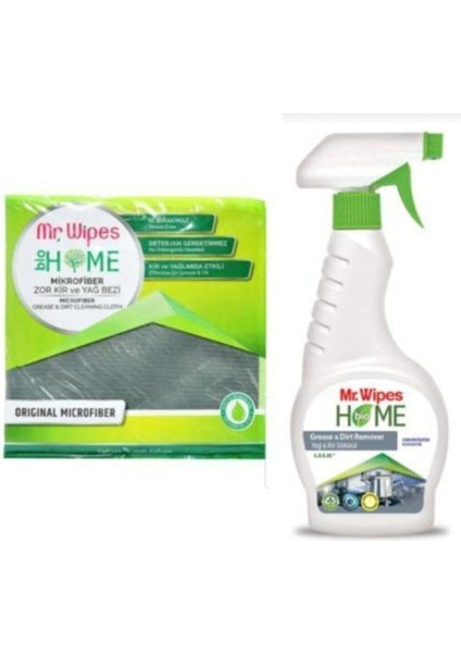 Mr Wipes Yağ & Kir Sökücü 500 ml Mikrofiber Zor Kir ve Yağ Bezi 40X