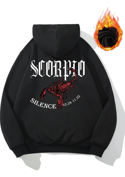 Kadın Siyah Scorpion Kapüşonlu Sweatshirt