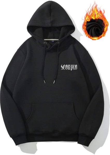 Kadın Siyah Scorpion Kapüşonlu Sweatshirt