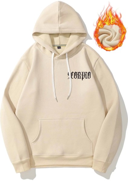 Kadın Bej Scorpion Kapüşonlu Sweatshirt