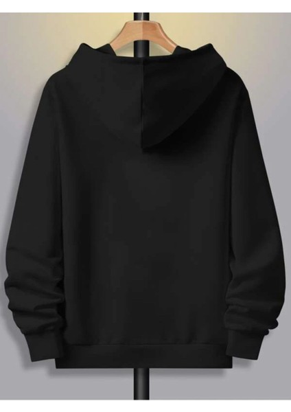 Unisex Siyah Freedom Baskılı Oversize Kapşonlu Sweatshirt fiyatları