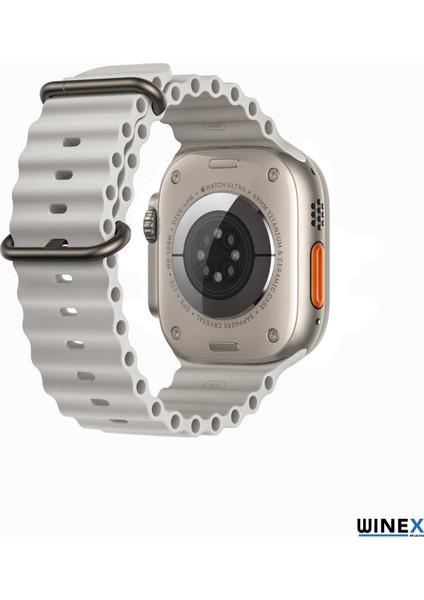 42-49MM Yeni Nesil Apple Uyumlu Akıllı Saat Kordonu Silikon Gri