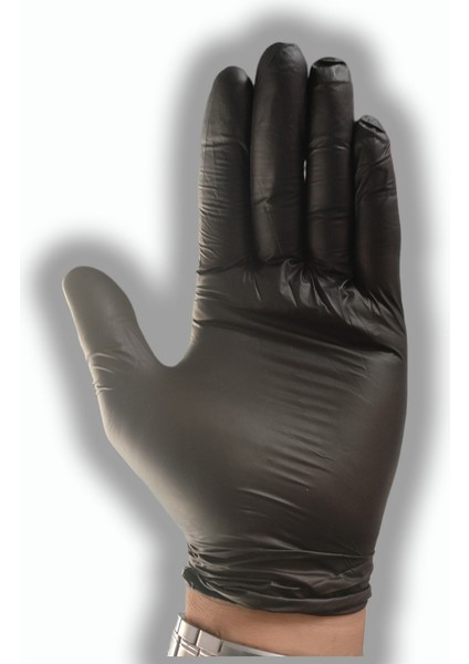 Haspet Nitril Siyah Eldiven [m] Beden 100'lü fiyatları