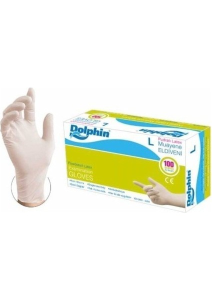 Latex Eldiven 20 Paket Pudralı M Beden 100'lü Dolp M