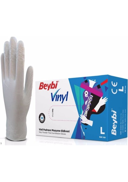 Pudrasız Vinil Eldiven L 10'lu Paket