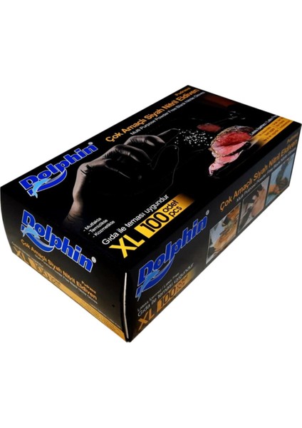 Nitril Siyah Eldiven ( XL ) Beden ( 100'lü Paket )