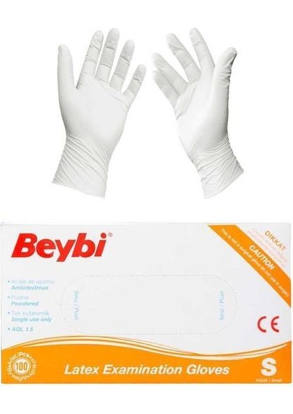 Lateks Pudralı (S) Small Beden Eldiven 100'lü Paket Beybi Muapudrali fiyatları