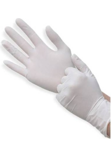 Tek Kullanımlık Lateks Beyaz Pudralı Small Muayne Eldiveni - 20 Adet 100'lü Paket/koli modelleri