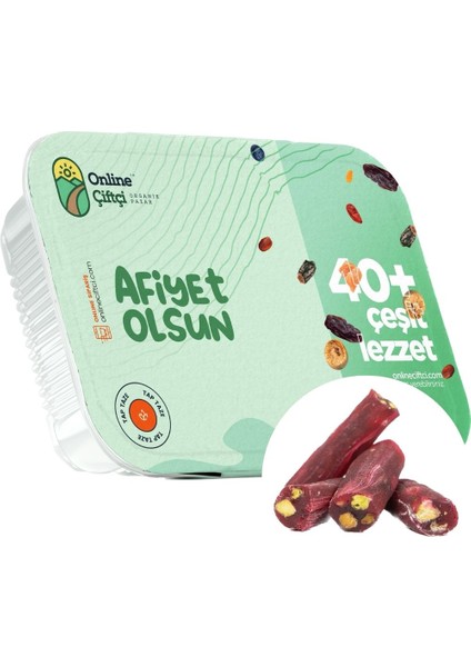 Online Çiftçi Antep Fıstıklı Narlı Fitil Lokum 350 gr