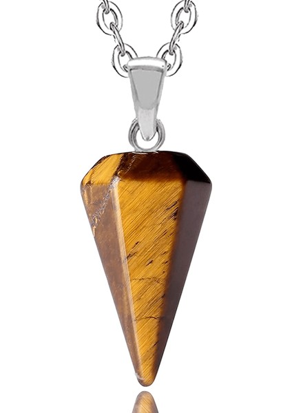 Sertifikalı Doğal Kaplan Gözü Taşı Doğal Taş Pandül Kolye fiyatları