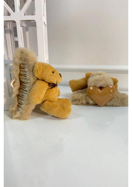 Büyük Figürlü Peluş Mandal Toka Kahve SBT1461 fiyatları
