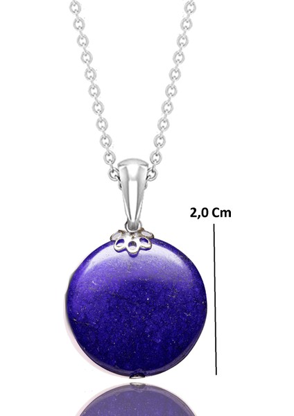 Sertifikalı Hakiki Dumortireit Taşı Kolye - 1.kalite 20MM