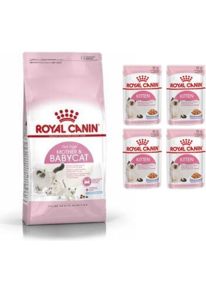 Mother & Babycat (Anne & Yavru Kedi Maması) 4 Kg. + 4 Adet (Kitten) Yaş Mama