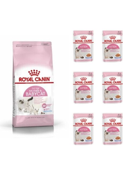 Mother & Babycat (Anne & Yavru Kedi Maması) 2 Kg. + 6 Adet (Kitten) Yaş Mama