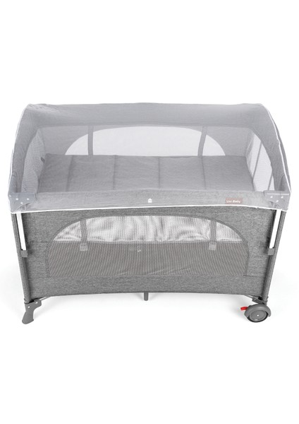 Alfa Anne Yanı Sallanır Cibinlikli Oyun Parkı Bebek Beşik 70x110 cm