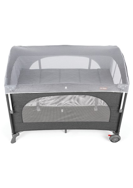 Alfa Anne Yanı Sallanır Cibinlikli Oyun Parkı Bebek Beşik 70x110 cm