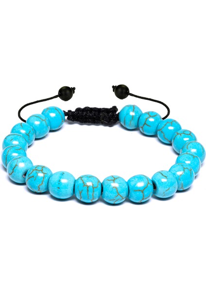 Sertifikalı Doğal Turkuaz Firuze Taşı Doğal Taş Bileklik