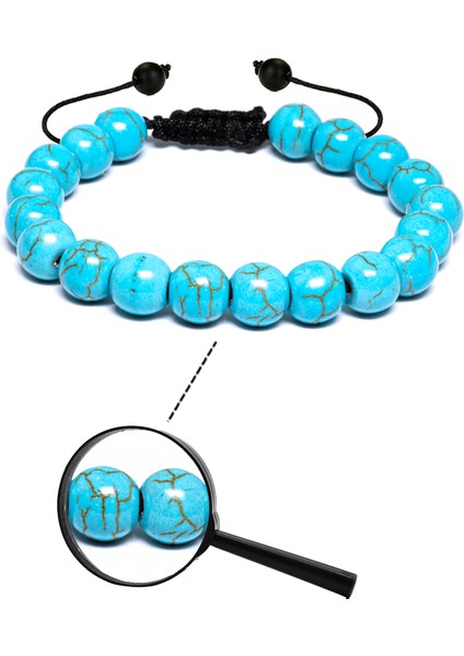Sertifikalı Doğal Turkuaz Firuze Taşı Doğal Taş Bileklik fiyatları