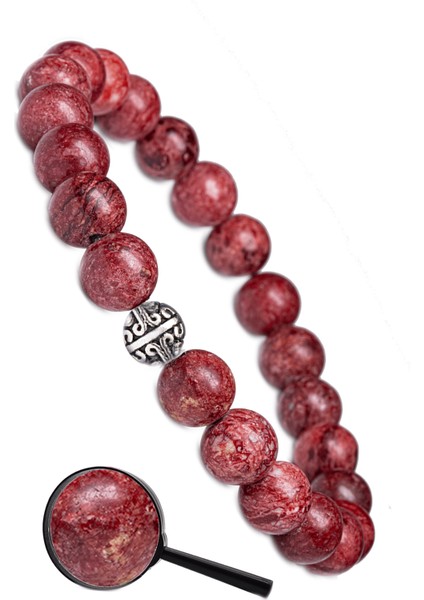 Sertifikalı Kırmızı Kuvars Taşı Bileklik - Afrika