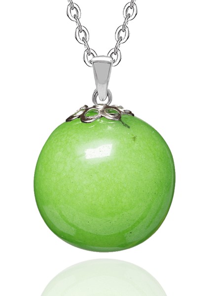 Sertifikalı Neon Yeşil Kuvars Doğal Taş Kolye fiyatları