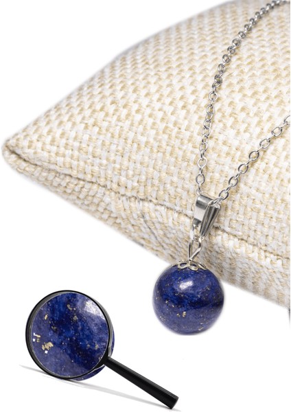 Sertifikalı Doğal Lapis Lazuli Taşı Kolye (Afganistan)