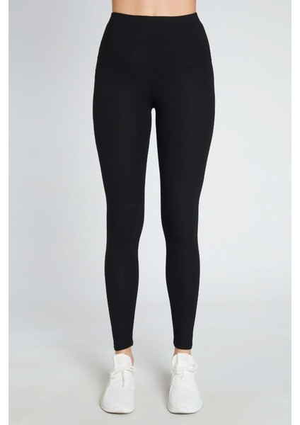 Kadın Angora Toparlayıcı Özellikli Siyah Tayt fırsatları