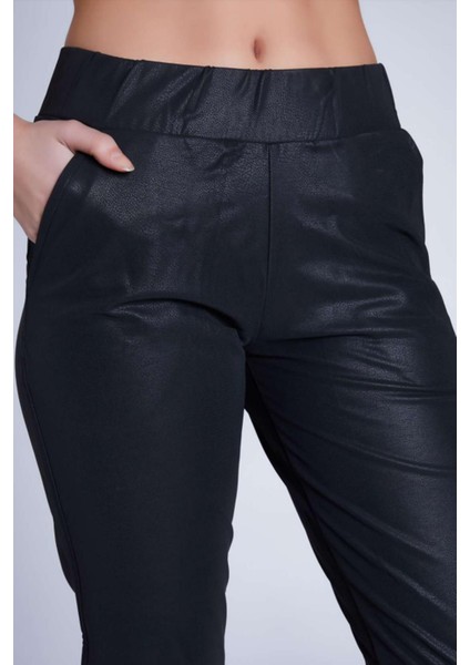 Kadın Deri Siyah Pantolon Tayt fiyatları