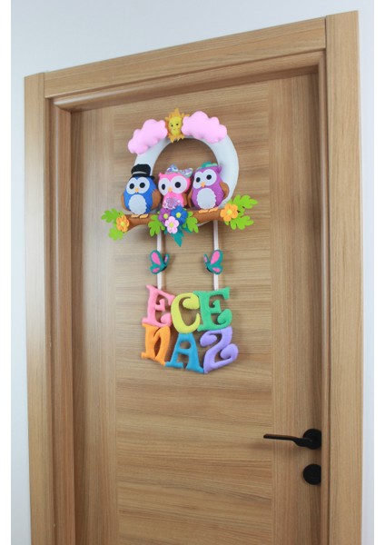 Ece Naz Isimli Baykuş Bebek ve Hastane Odası Kapı Süsü fiyatları