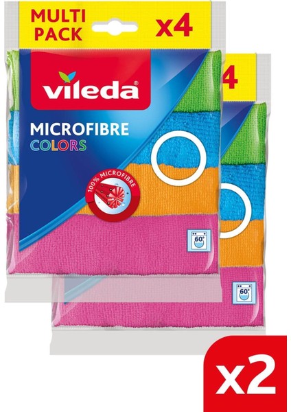 Colors 4'lü Mikrofiber Bez 2'li