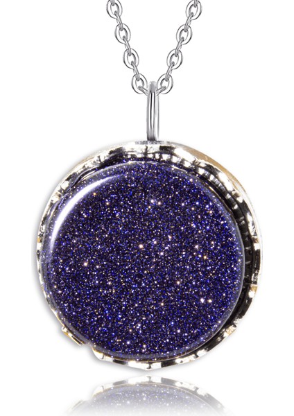 Sertifikalı Yüksek Kalite Doğal Mavi Yıldız Taşı Jasper Doğal Taş Kolye fiyatları