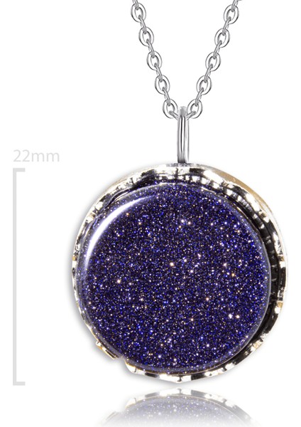 Sertifikalı Yüksek Kalite Doğal Mavi Yıldız Taşı Jasper Doğal Taş Kolye