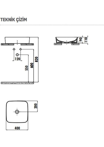 UL040 Tezgah Üstü 40 cm Cappicino Ultra Çanak Lavabo fiyatları