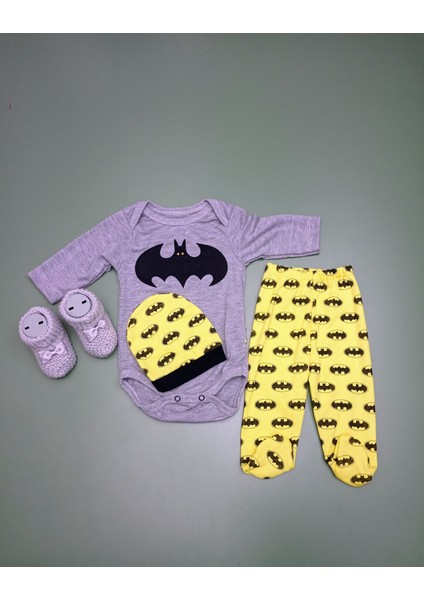 Batman Baskılı 3lü Zıbın Takımı
