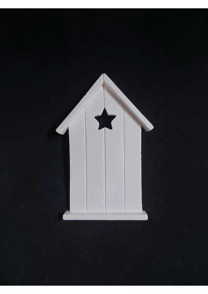 Yıldızlı Tahta Ev 12X8CM