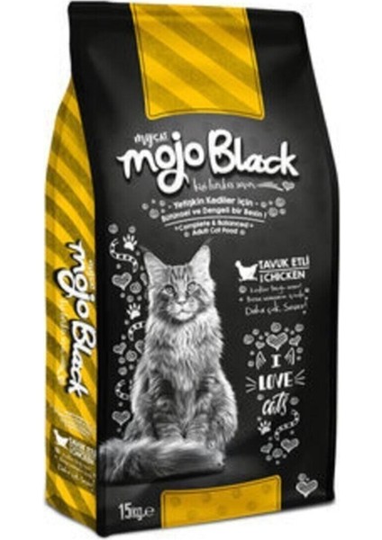 My Cat Mojo Black Tavuk Etli Kedi Maması 15 kg