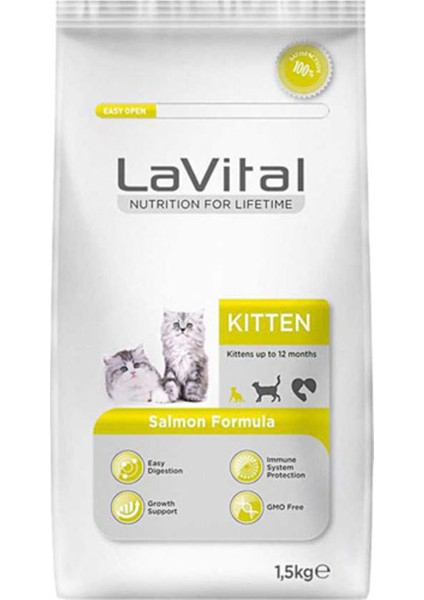 Kitten Salmon Somonlu Yavru Kedi Maması 1,5 kg