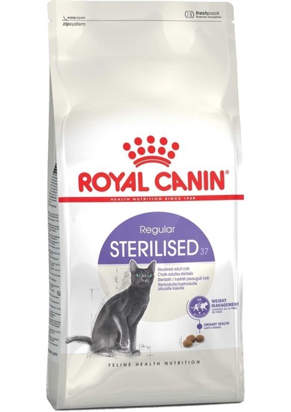 Sterilised 37 Kısırlaştırılmış Yetişkin Kedi Maması 2 kg- Kilitli Doypack