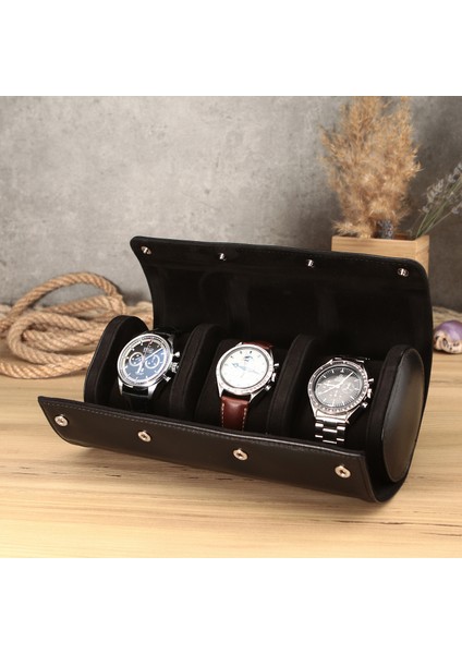 Deri Saat Kutusu Saat Koleksiyon Kutusu Çoklu Saat Kutusu Saat Saklama Kutusu Watch Roll