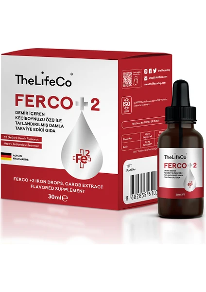 Ferco +2 Değerlikli Demir Damlası 30 ml