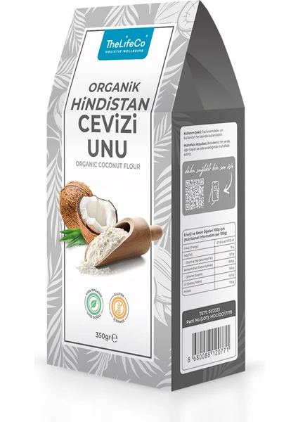 The Lifeco 350 gr Organik Hindistan Cevizi Unu