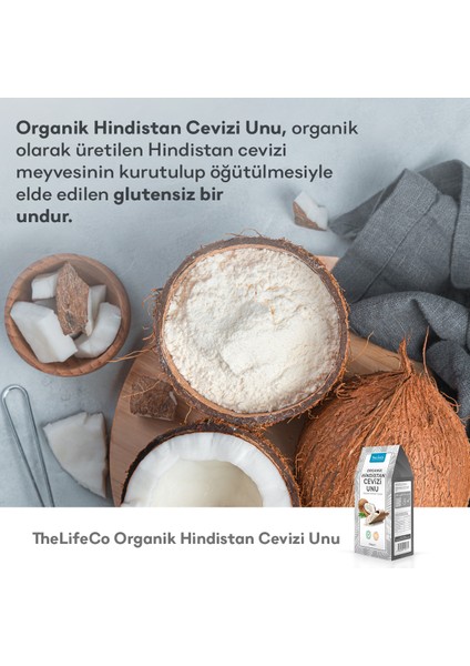 The Lifeco 350 gr Organik Hindistan Cevizi Unu