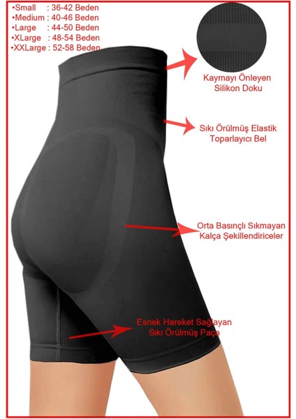 Kadın 2 Beden Incelten Dikişsiz Toparlayıcı Şort Korse