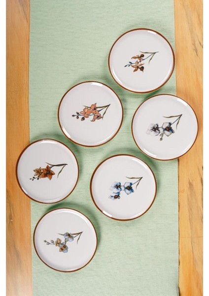 Azelya Pasta Tabağı 6 Lı Porselen 20 cm