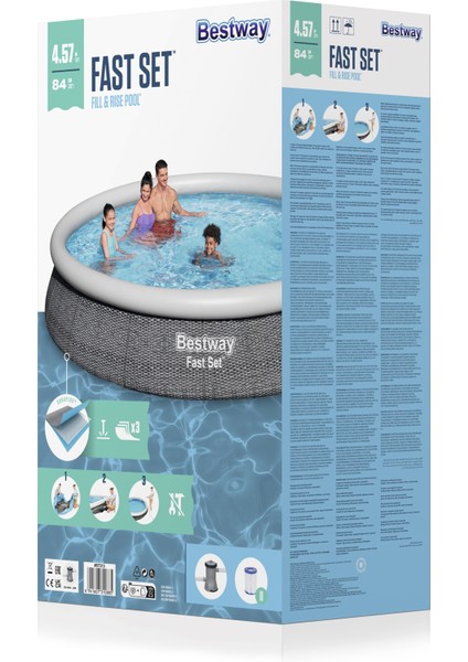 Büyük Şişme Havuz Seti 457X84CM Bw 515